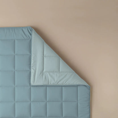Zelesta Pure Duo Couette Été Coton - Bleu Gris & Bleu Clair