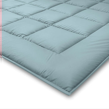 Zelesta Pure Duo Couette Été Coton - Bleu Gris & Bleu Clair