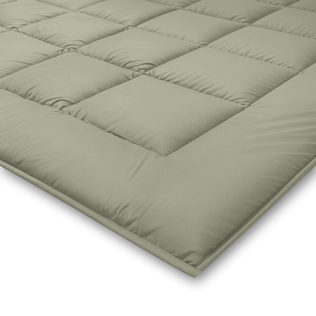 Zelesta Pure Duo Couette Été Coton - Gris Vert & Gris Vert Doux