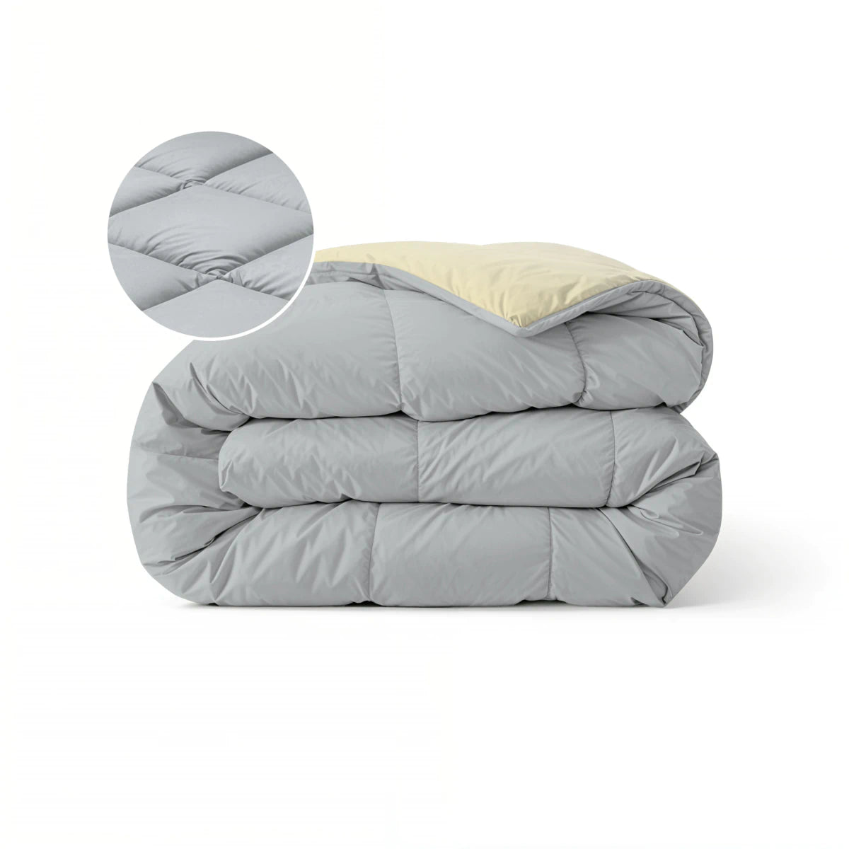 Zelesta Pure Duo Couette Été Coton - Gris Clair & Jaune Beurre