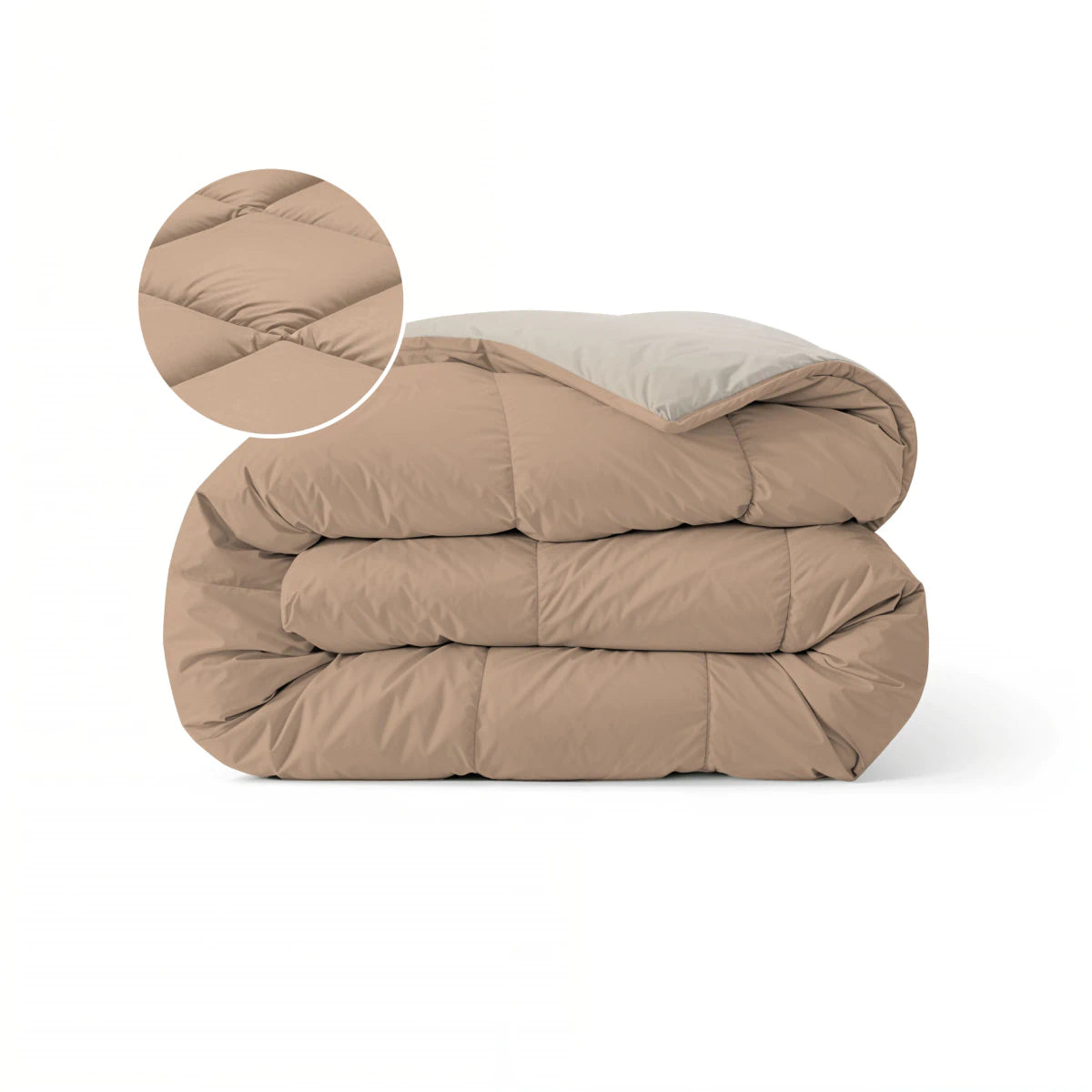 Zelesta Pure Duo Couette Été Coton - Vieux Rose & Marron Béton
