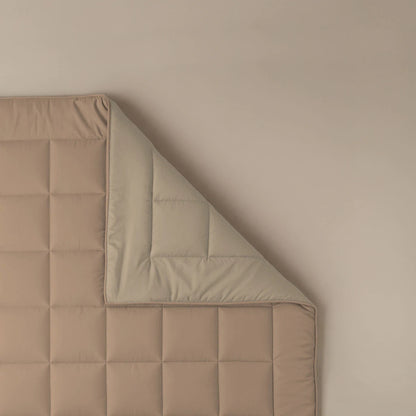 Zelesta Pure Duo Couette Été Coton - Vieux Rose & Marron Béton