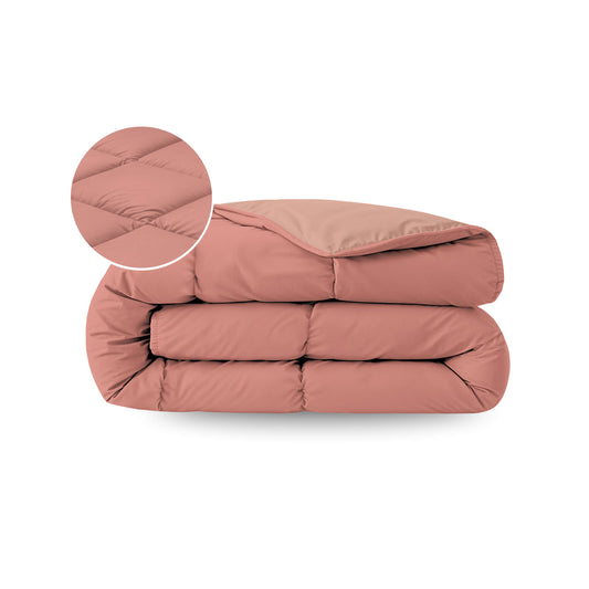 Zelesta Pure Duo Couette Été Coton - Rose Terracotta & Rose Argile