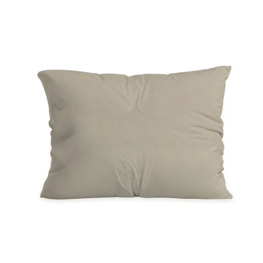 Zelesta Pure Duo Taies d'Oreiller Coton - Set de 2 - Gris Chaud