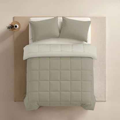 Zelesta Pure Duo Taies d'Oreiller Coton - Set de 2 - Gris Chaud