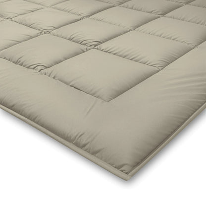 Zelesta Pure Duo Couette Été Coton - Gris Chaud & Blanc Crème