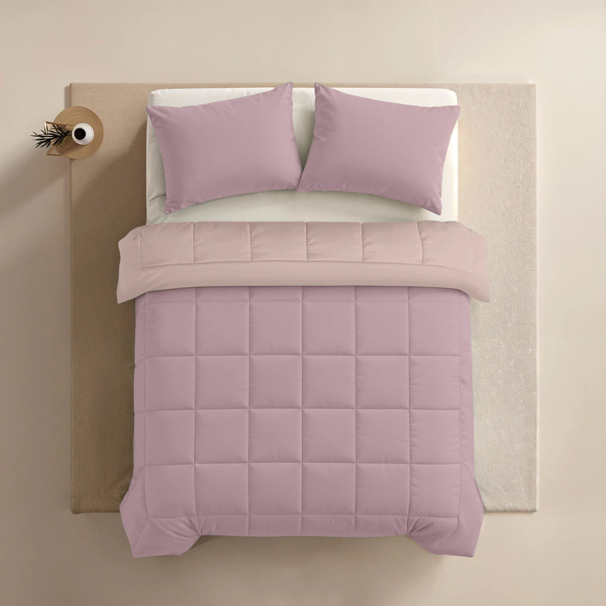 Zelesta Pure Duo Couette Été Coton - Lilas Doux & Rose Poudré