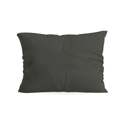 Zelesta Pure Unie Taies d'Oreiller Coton - Set de 2 - Noir Olive