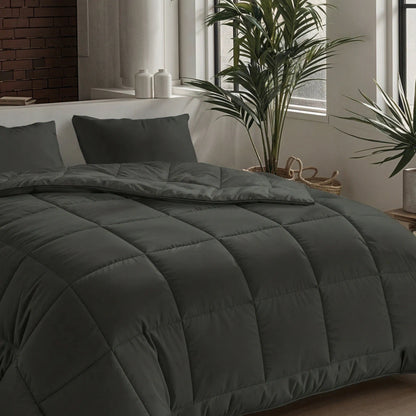 Zelesta Pure Unie Couette Été Coton - Noir Olive