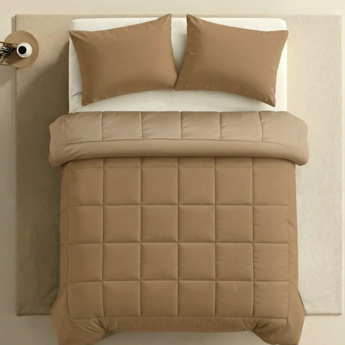Zelesta Pure Unie Couette Été Coton - Brun Cacao