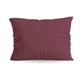 Zelesta Pure Unie Coton Taies d'Oreiller - Set de 2 - Rouge Bordeaux