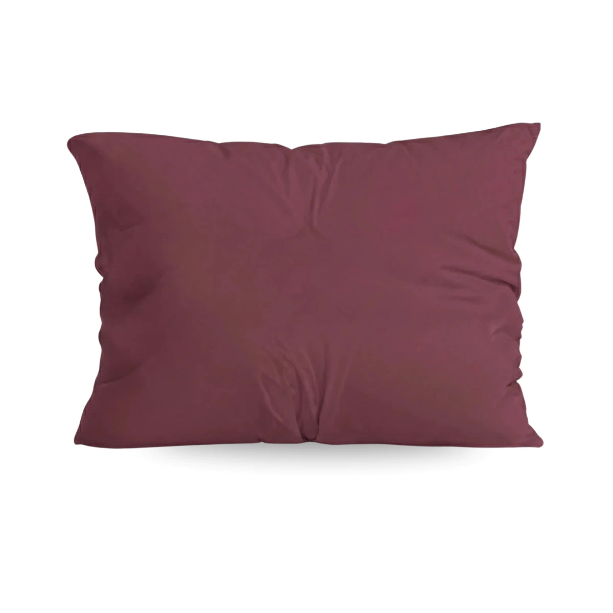 Zelesta Pure Unie Taies d'Oreiller Coton - Set de 2 - Rouge Bordeaux