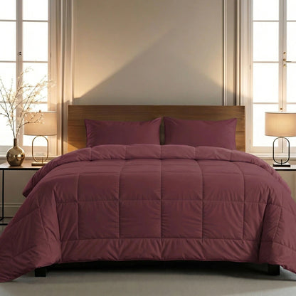 Zelesta Pure Unie Couette Coton - Rouge Bordeaux