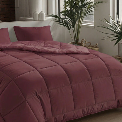 Zelesta Pure Unie Couette Coton - Rouge Bordeaux