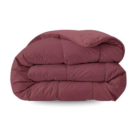 Zelesta Pure Unie Couette Coton - Rouge Bordeaux