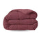 Zelesta Pure Unie Couette Coton - Rouge Bordeaux
