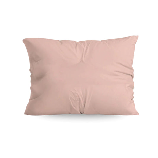 Zelesta Pure Unie Taies d'Oreiller Coton - Set de 2 - Rose Tendre