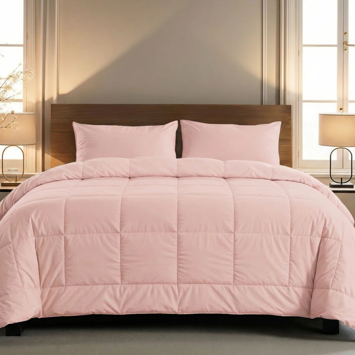 Zelesta Pure Unie Couette Coton - Rose Tendre
