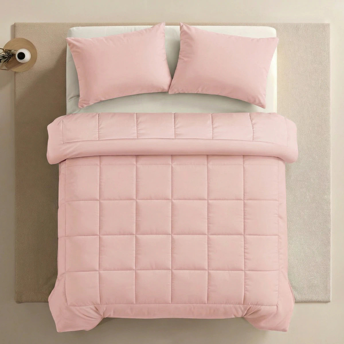 Zelesta Pure Unie Couette Coton - Rose Tendre