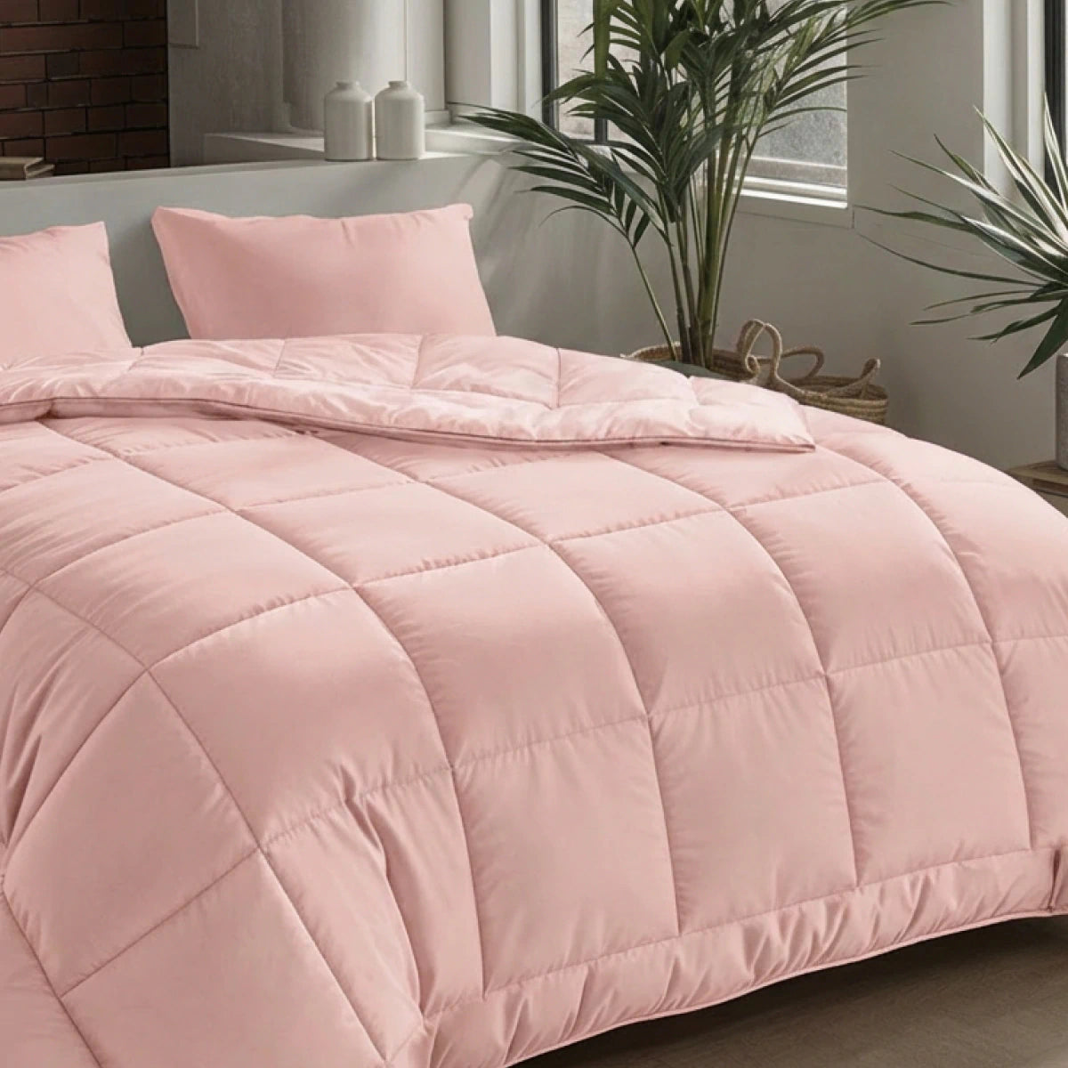 Zelesta Pure Unie Couette Coton - Rose Tendre