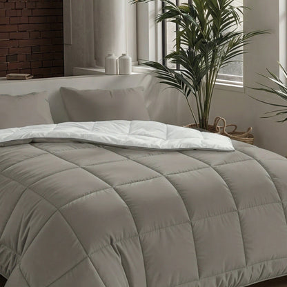 Zelesta Pure Unie Couette Coton - Gris Anthracite