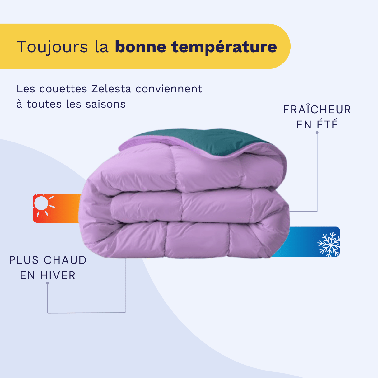 Zelesta Royalbed - Pétrole & Lilas 240x200cm