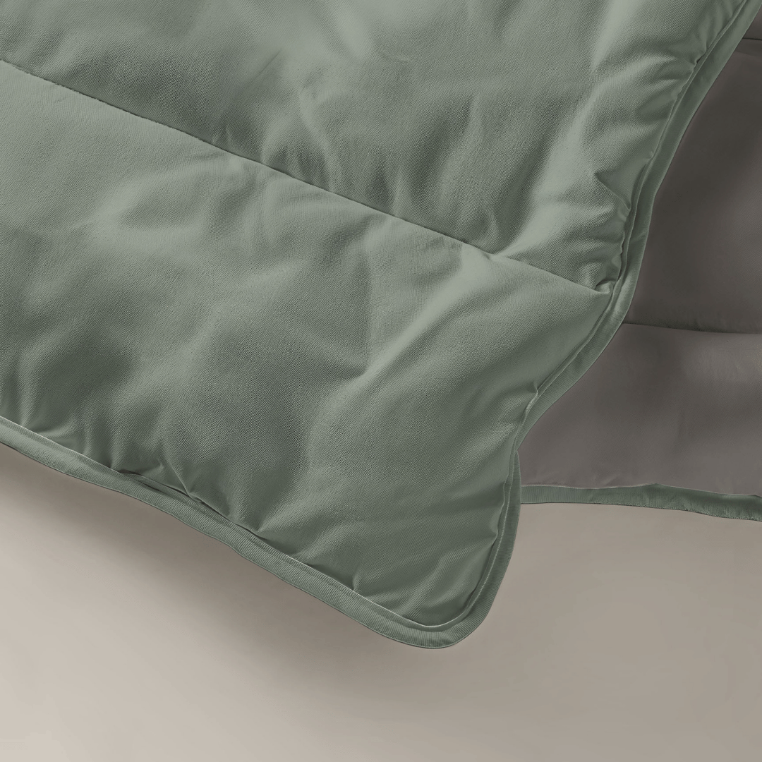 Royalbed-Tender-Grey-Pastel-Green-Colore-Couette-Compatible-Lave-Linge