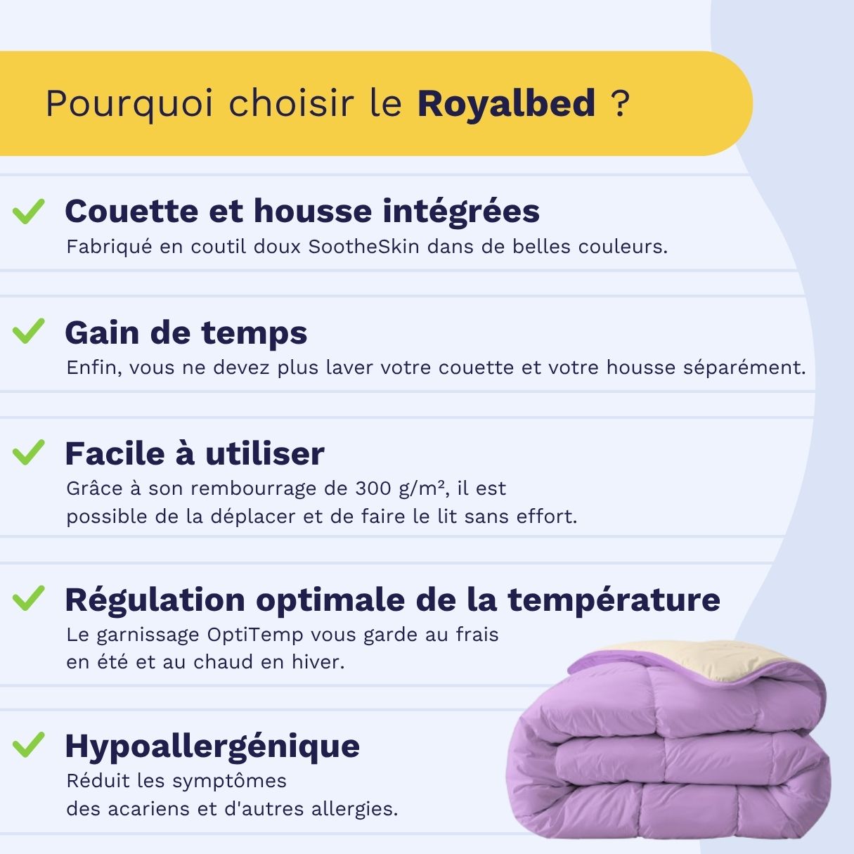 Zelesta Royalbed - Lilas & Plage de Sable 240x200cm