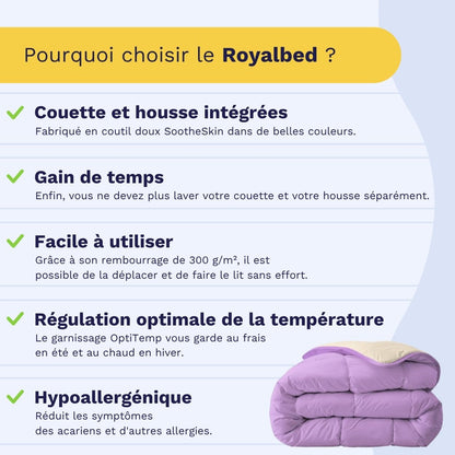 Zelesta Royalbed - Lilas & Plage de Sable 240x200cm