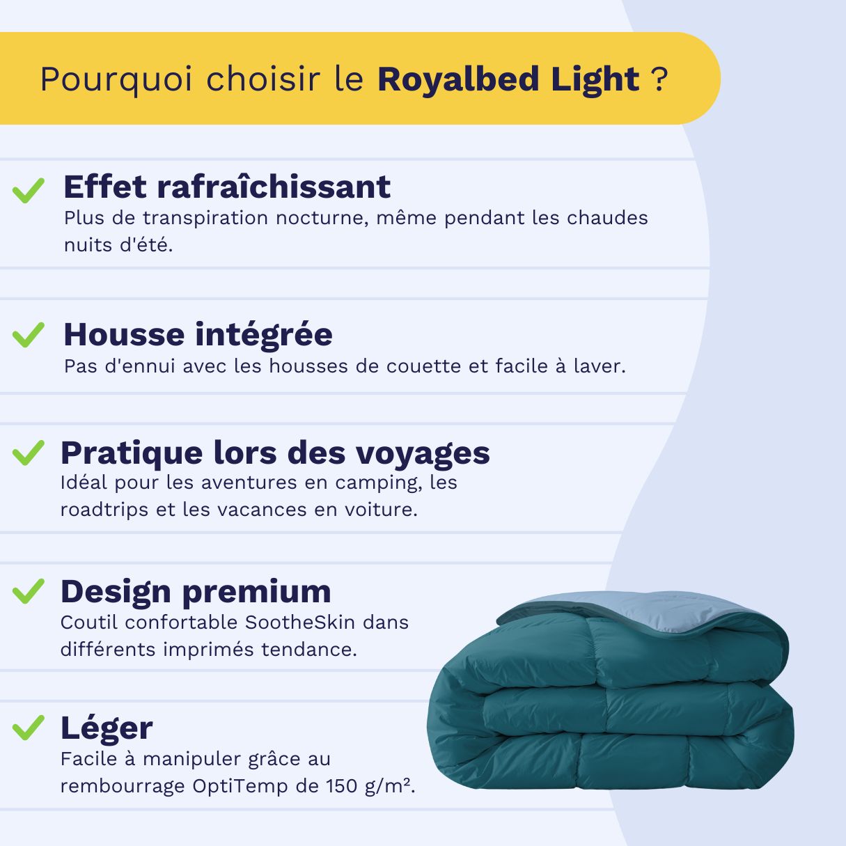 Zelesta Royalbed Light - Pétrole & Brume Bleue