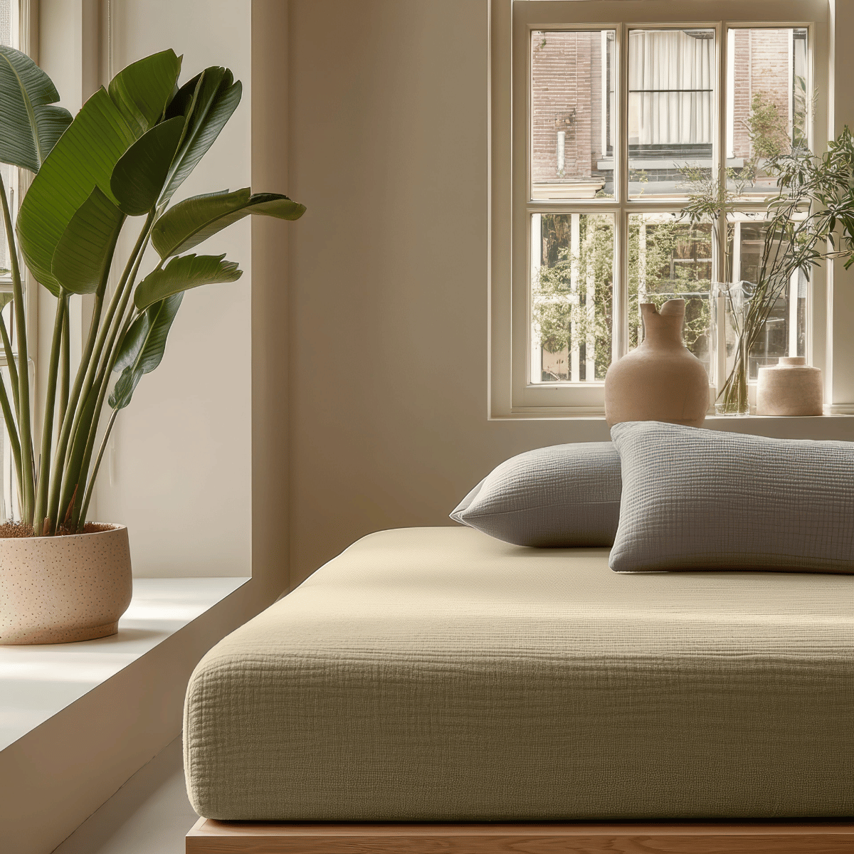 Mousseline Drap-Housse - Ocre-jaune