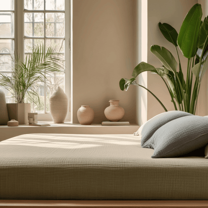 Mousseline Drap-Housse - Ocre-jaune