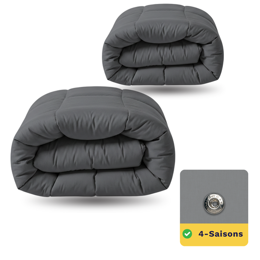 Zelesta Wonderbed 4 Saisons Double - Gris Ardoise