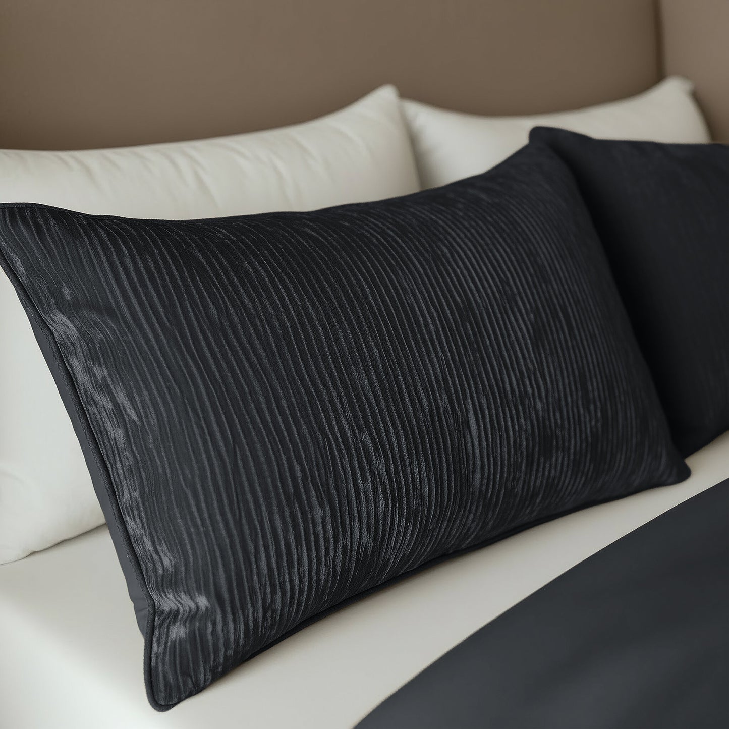 Zelesta Velvetbed Chic Taies d'Oreiller - Set de 2 - Anthracite
