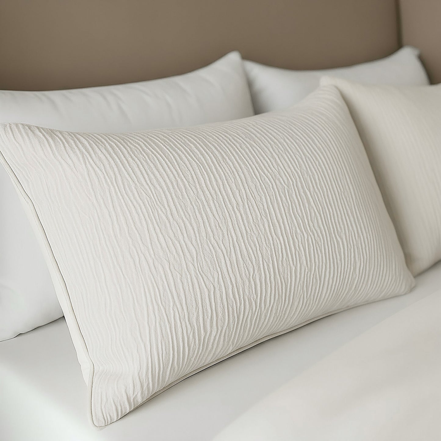 Zelesta Velvetbed Chic Taies d'Oreiller - Set de 2 - Beige