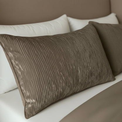 Zelesta Velvetbed Chic Taies d'Oreiller - Set de 2 - Taupe