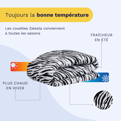 Zelesta Wonderbed 4 Saisons Double - Peau de Zèbre