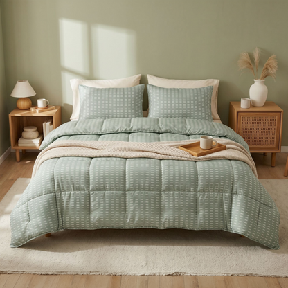 Zelesta Comfort Design Couette - Coutures Olive