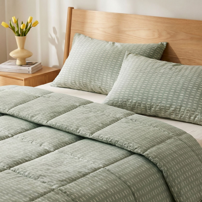 Zelesta Comfort Design Couette - Coutures Olive