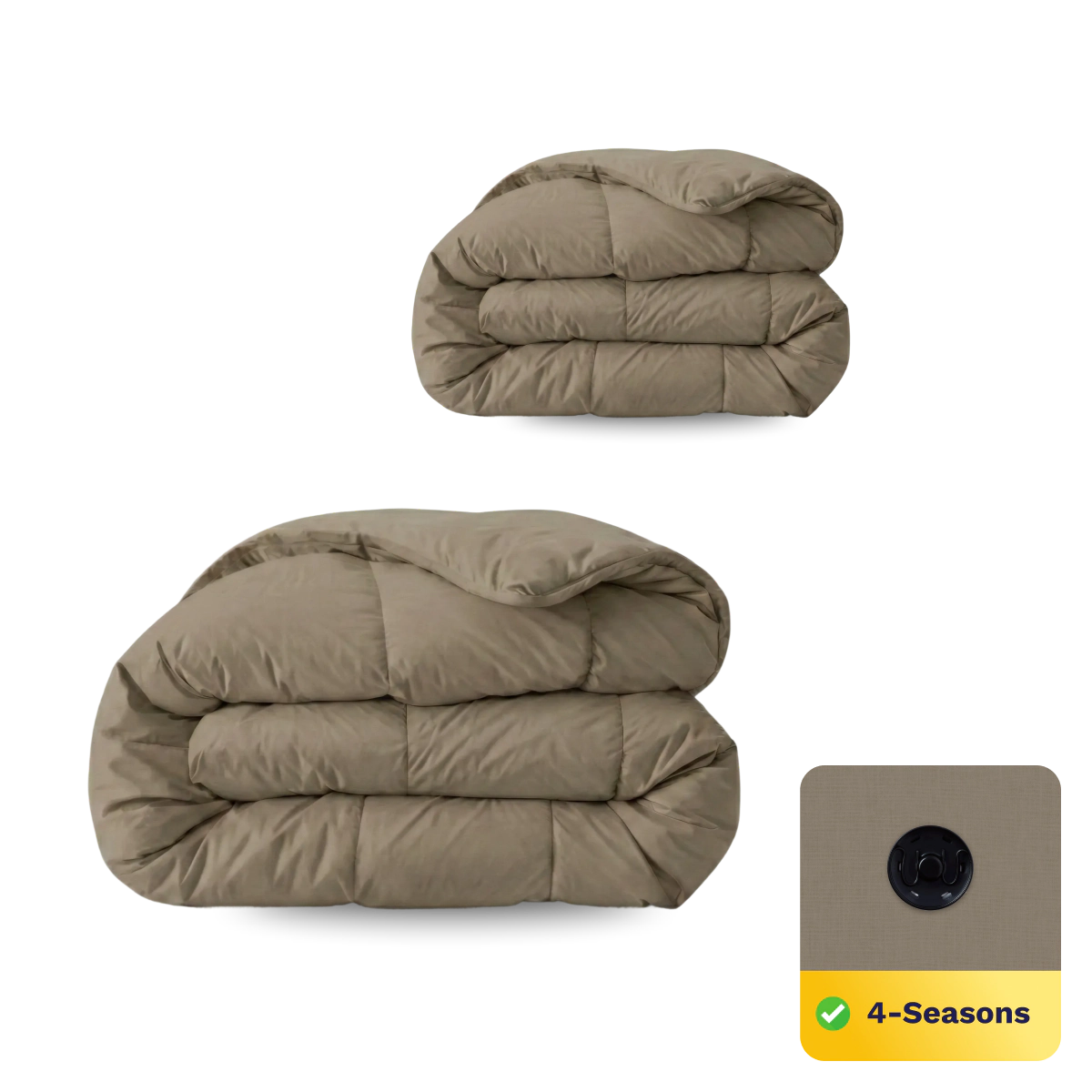 Zelesta Wonderbed 4 Saisons Double - Taupe Naturel