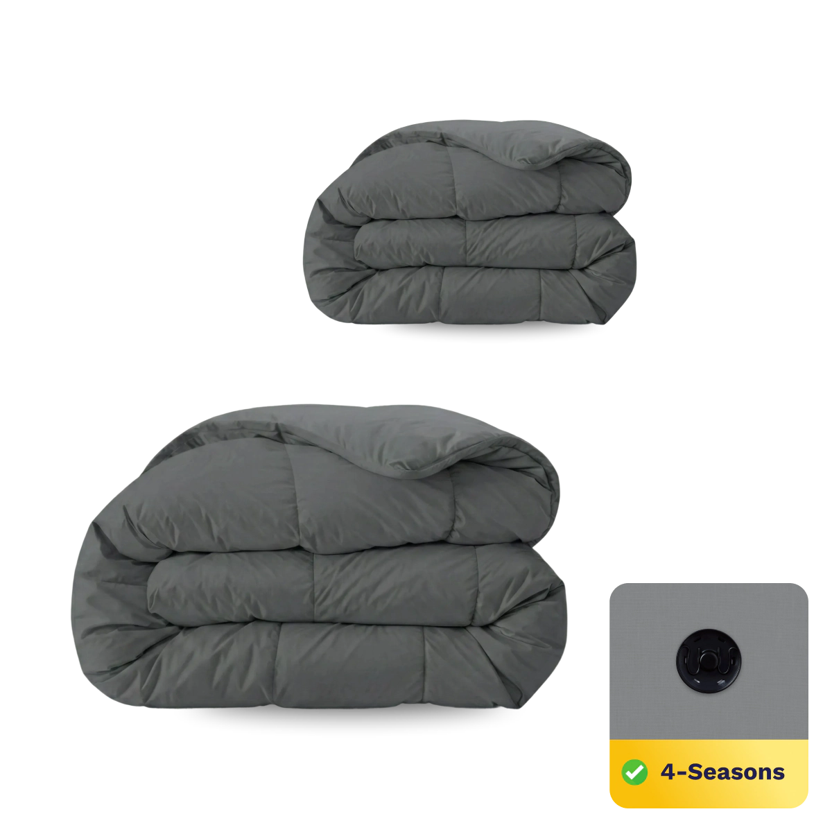 Zelesta Wonderbed 4 Saisons Double - Gris Ardoise