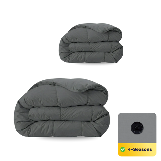 Zelesta Wonderbed 4 Saisons Double - Gris Ardoise