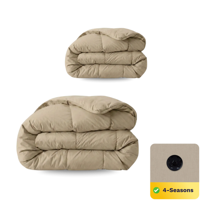 Zelesta Wonderbed 4 Saisons Double Coton - Taupe Poudré