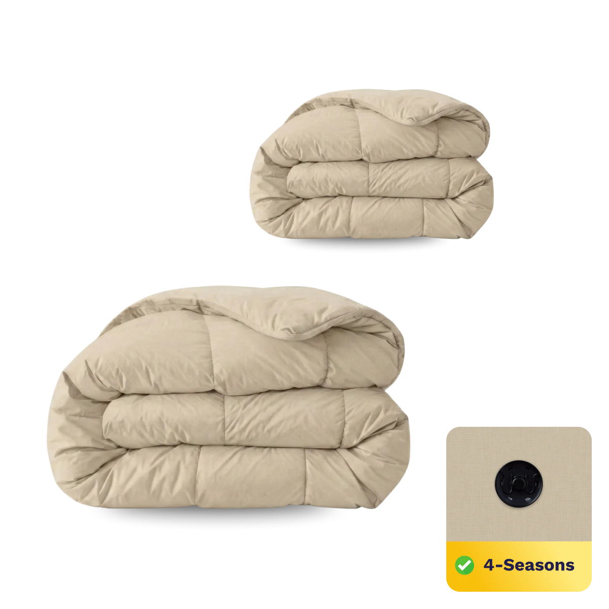 Zelesta Wonderbed 4 Saisons Double - Sable Chaud