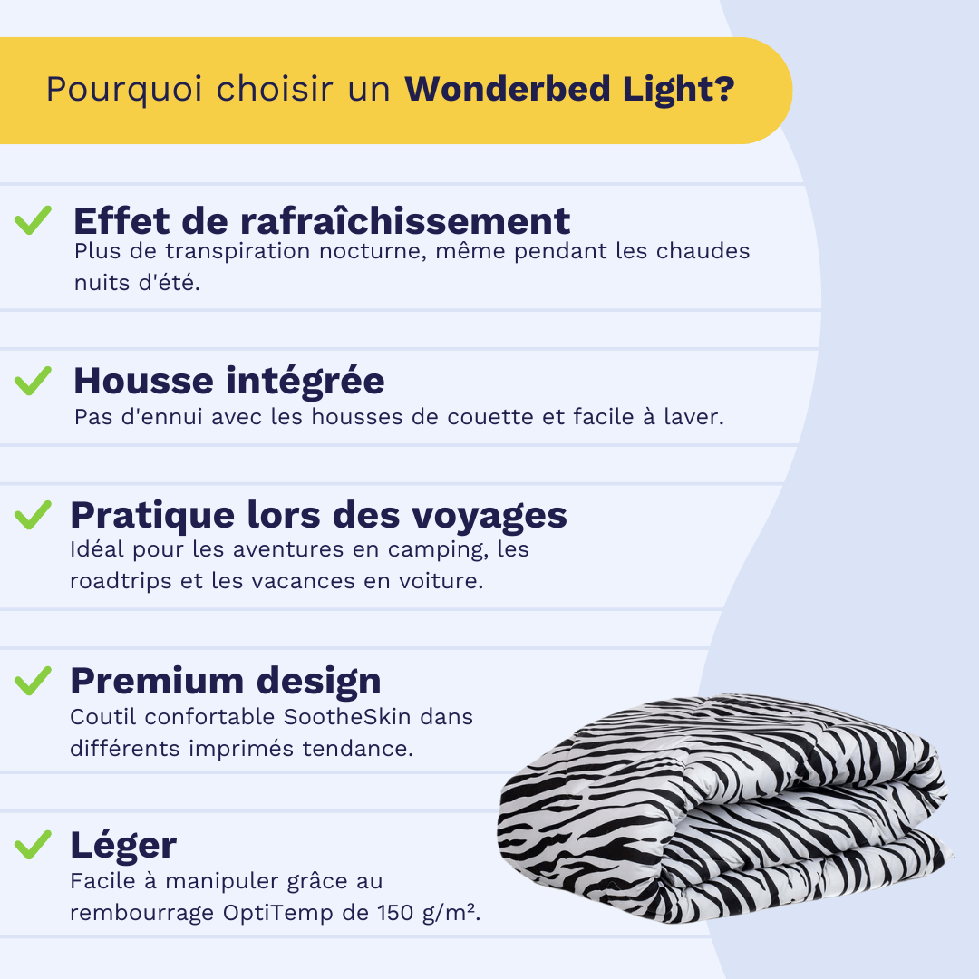 Zelesta Wonderbed Light Peau de Zèbre