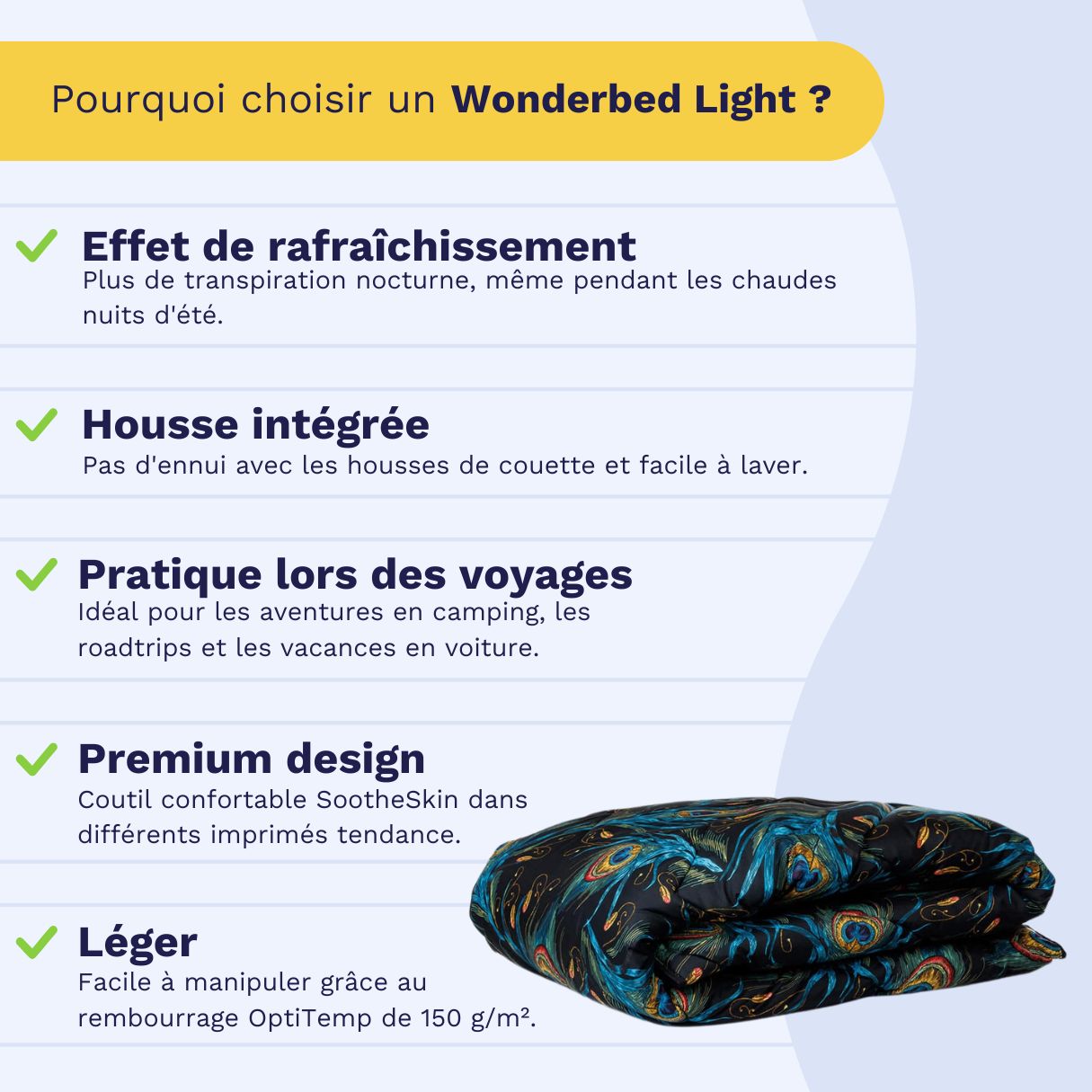 Zelesta Wonderbed Light - Plumes de Paon