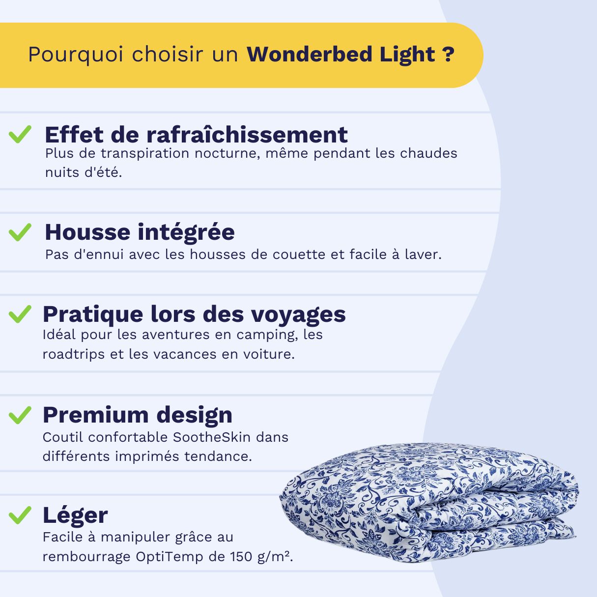 Zelesta Wonderbed Light - Motif Néerlandais