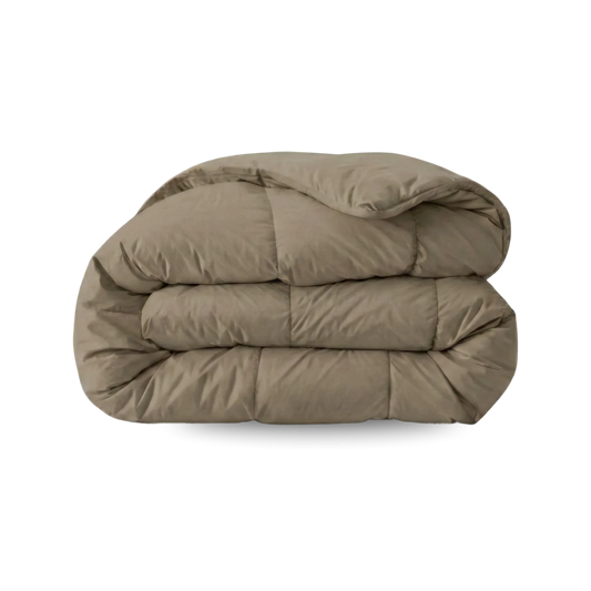 Zelesta Comfort Unie Couette - Taupe Naturel