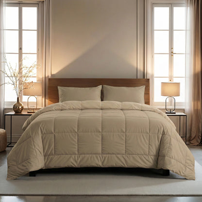 Zelesta Wonderbed 4 Saisons Double Coton - Taupe Poudré