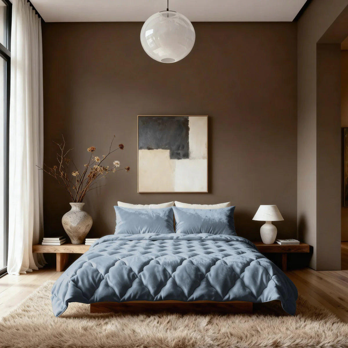 Zelesta Flanelle Uni - Mirage Bleu